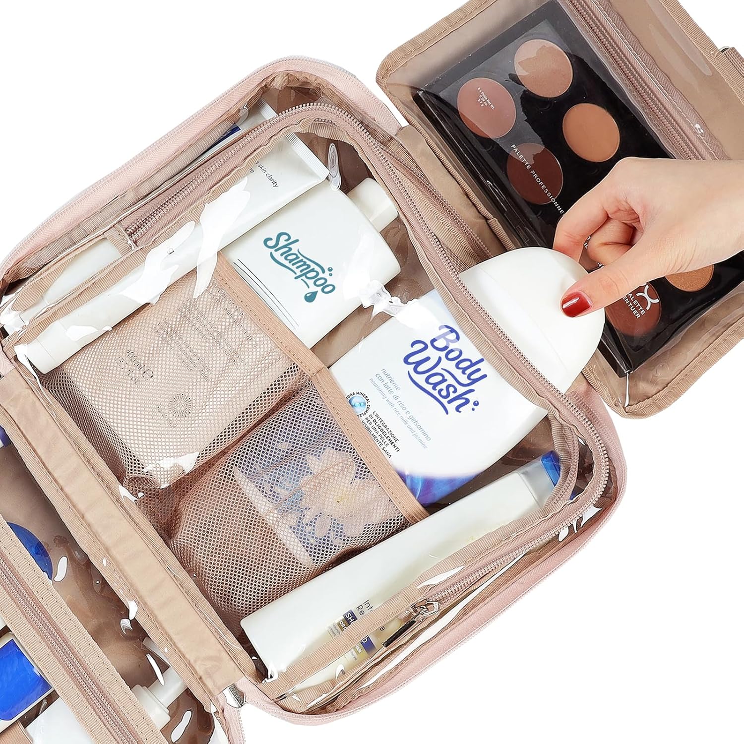 Detalle 2 de NISHEL Travel Toiletry Bag 12x4.5x9 in Pink