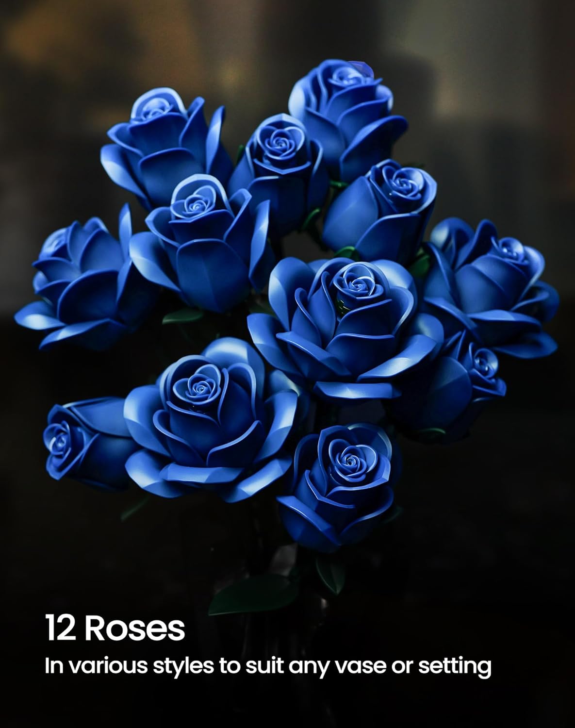 Thumbnail 1 de Millionspring Burgunderroter Rosenstrauß-Bausatz mit 12 burgunderroten Kunstrosen