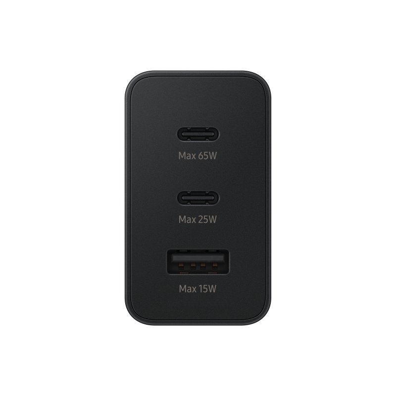 Detalle 2 de Samsung EP-T6530NBE: Cargador de pared 65 W con 2 USB-C y 1 USB-A