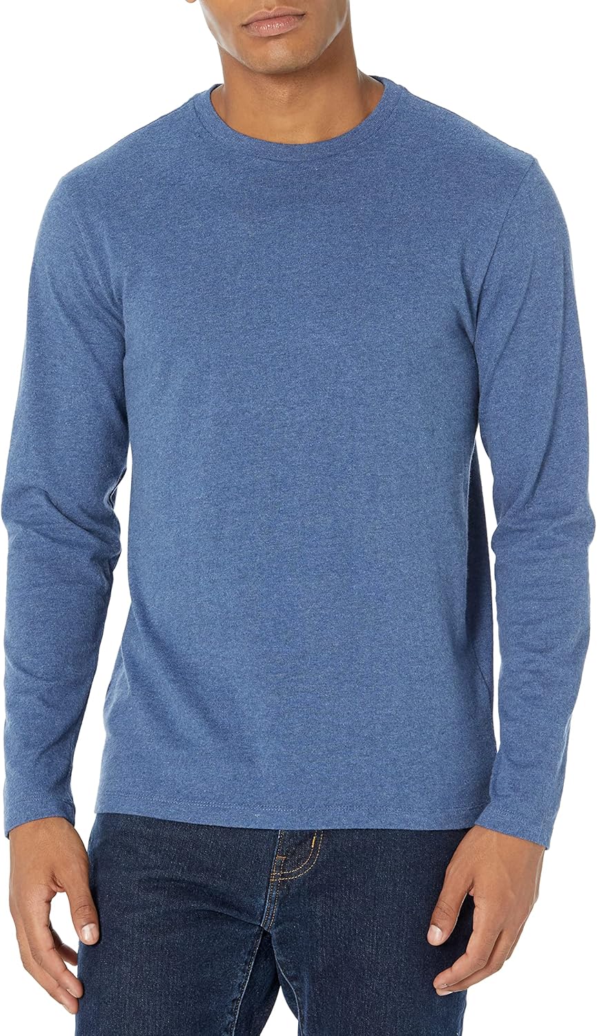 Detalle de Amazon Essentials Men's Regular-Fit Crewneck Long-Sleeve T-Shirts
