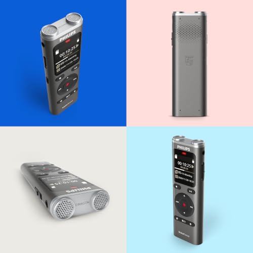 Detalle de PHILIPS DVT2075 VoiceTracer: registratore audio con microfoni stereo e AI Sembly in prova