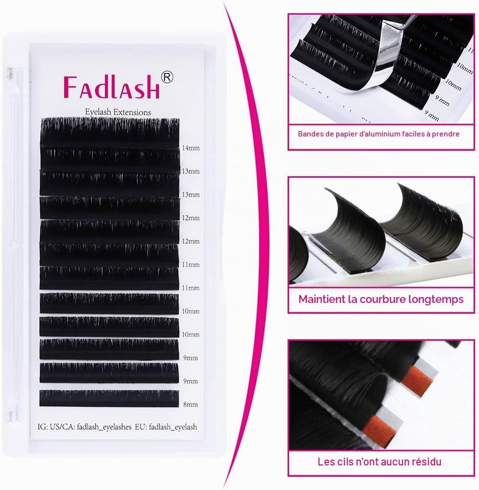 Thumbnail 2 de FADLASH Easy Fan Lashes wimperextensions 0,05 mm C-krul, 8-14 mm
