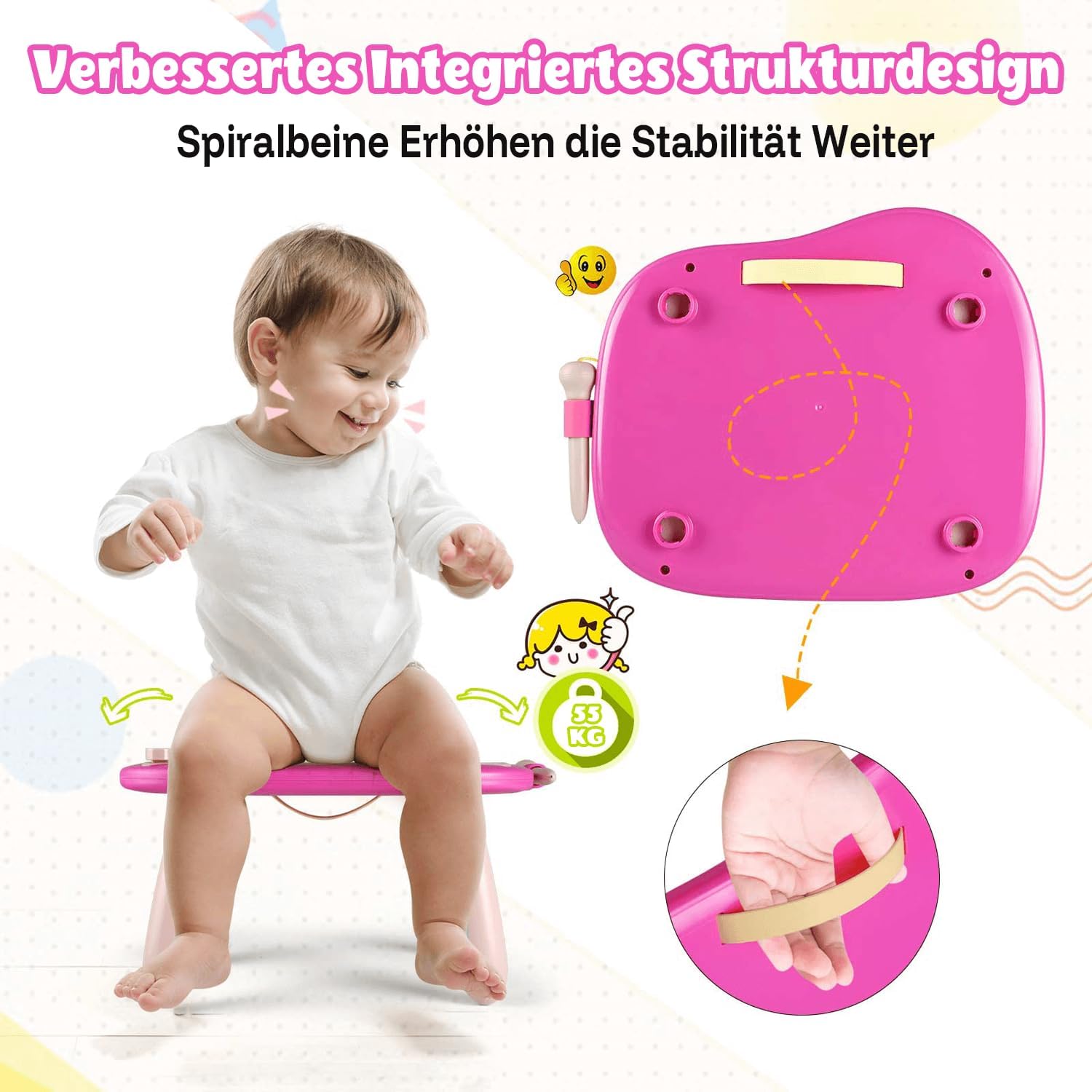 Thumbnail 6 de Smasiagon magnetische Maltafel Zaubertafel für Kinder ab 1 Jahr (Rose)