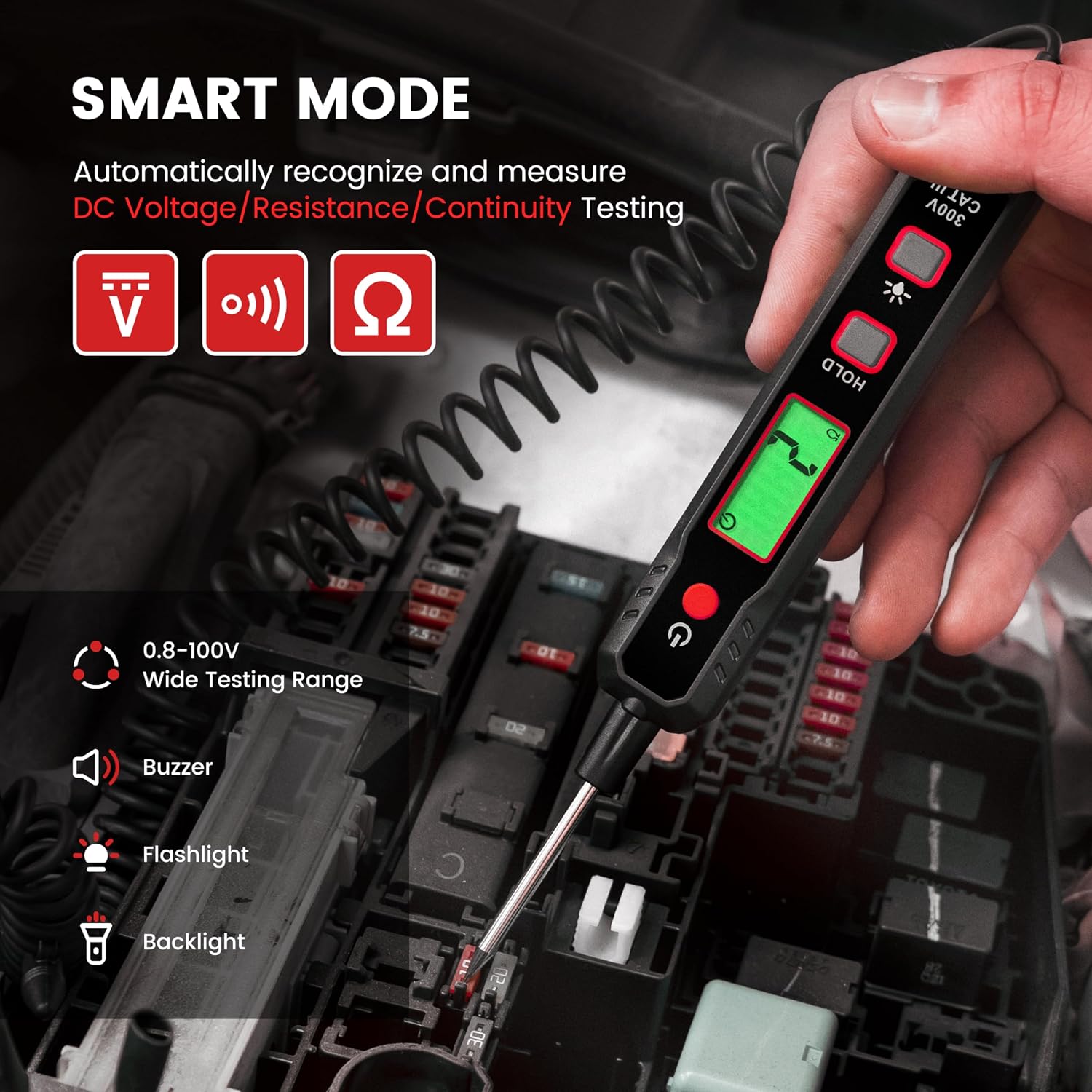 Detalle 2 de KAIWEETS Testeur de circuits 100V ðŸ›