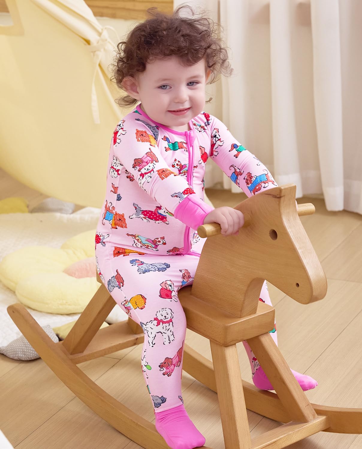 Thumbnail 6 de babee Reshinee Bamboo Viscose Convertible Baby Footie Pajamas Zipper Onesie (0-24M)