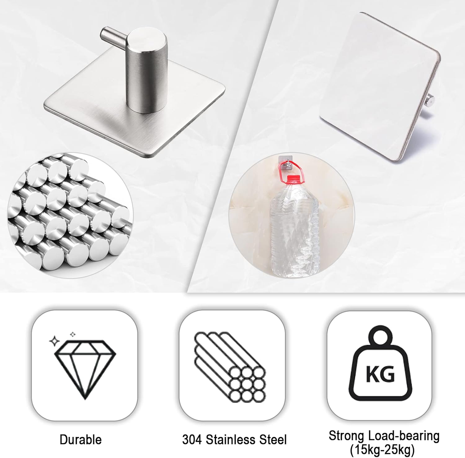 Thumbnail 2 de BillyBath Ganci Adesivi Bagno Cucina 4 pezzi