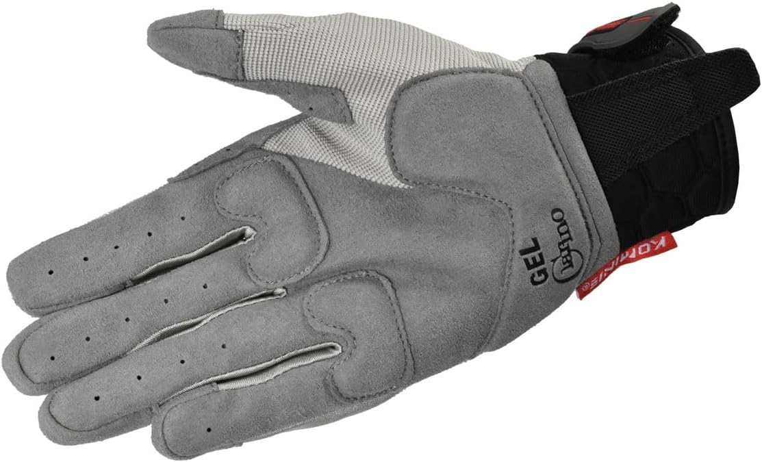 Detalle de KOMINE GK-134 インストラクターグローブプロEX バイク用セミロンググローブ Grey/Red・M