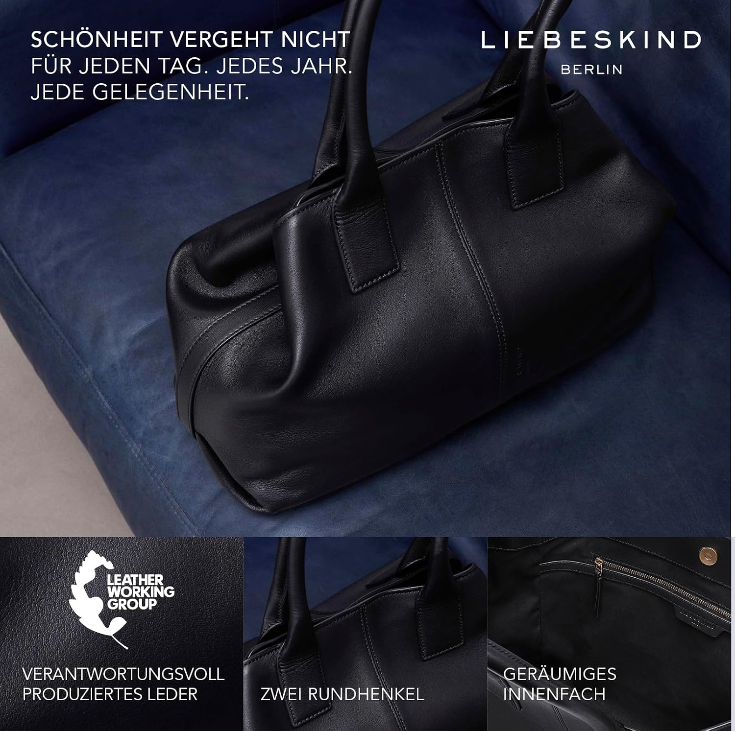 Thumbnail 2 de Liebeskind Berlin Chelsea Shopper M – Damen-Shopper aus Leder, 36 × 28 cm