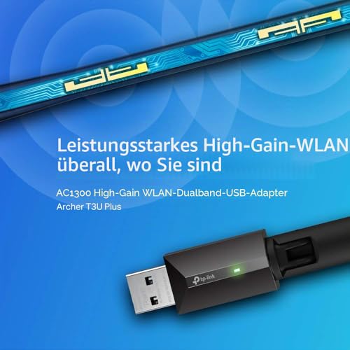 Detalle de TP-Link Archer T3U Plus – AC1300 High Gain USB WLAN-Stick mit MU-MIMO