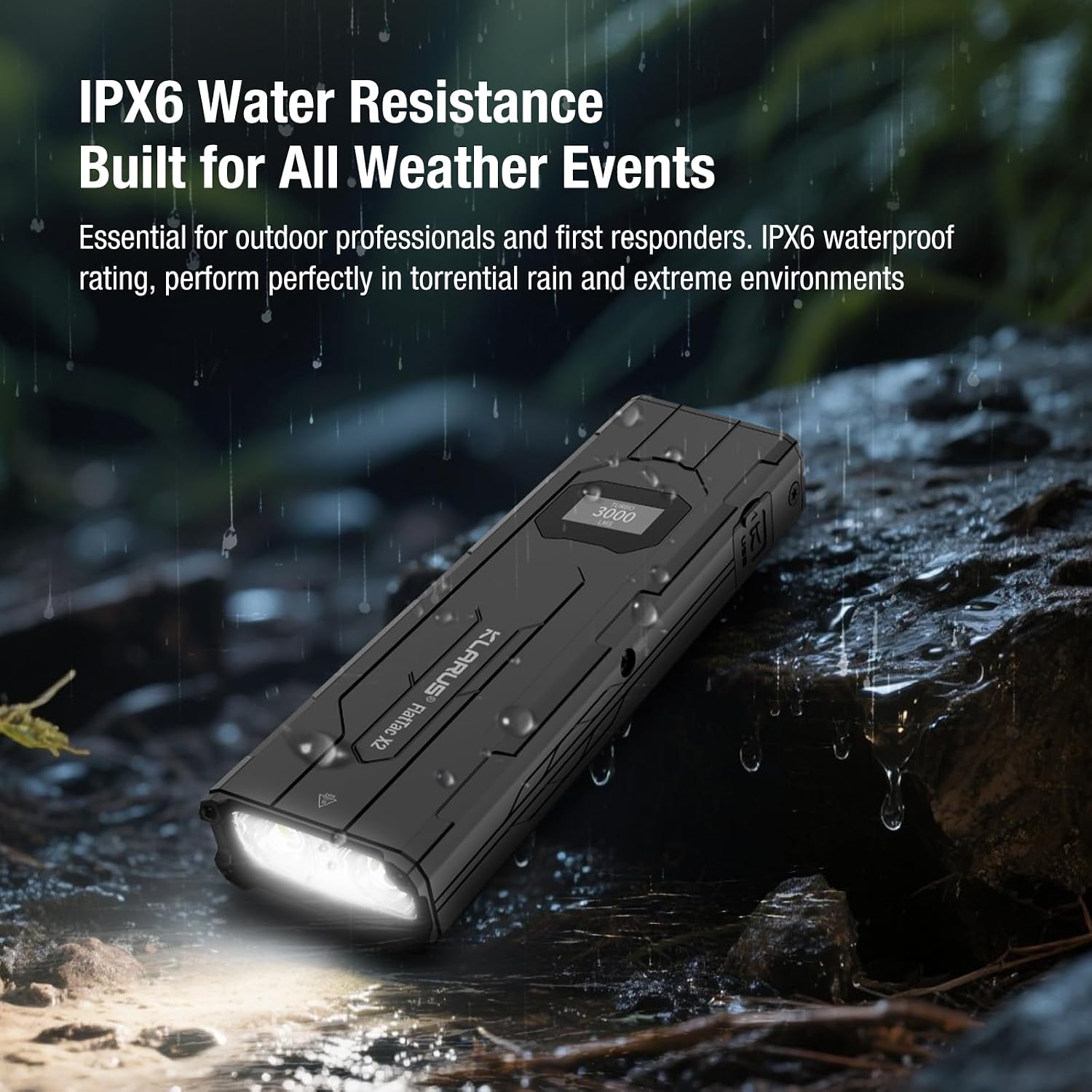 Thumbnail 6 de KLARUS X2 : Lampe torche tactique EDC ultra-fine, 3000 lumens, OLED et IPX6