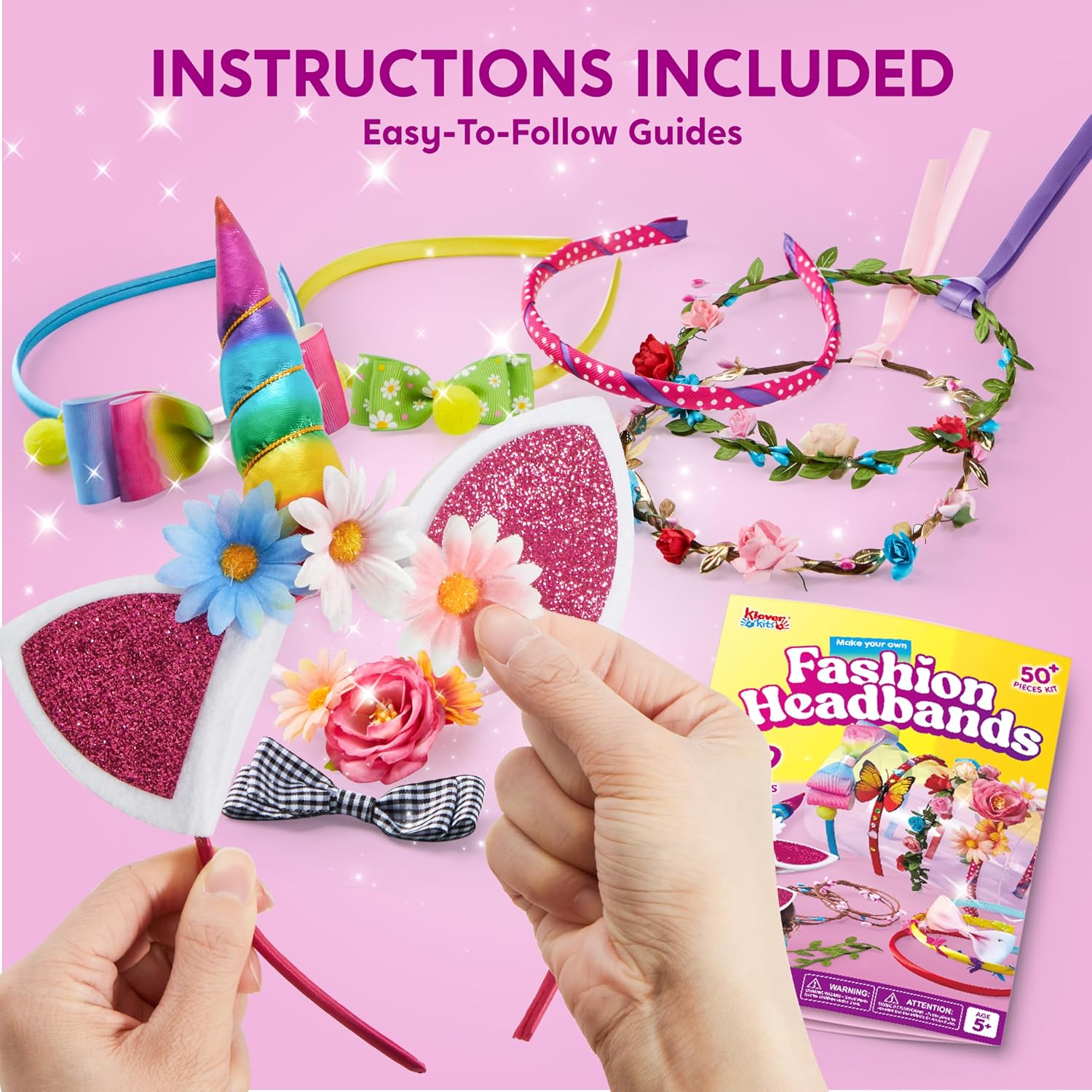 Thumbnail 3 de Klever Kits Headband Making Kit, 50+ Pieces