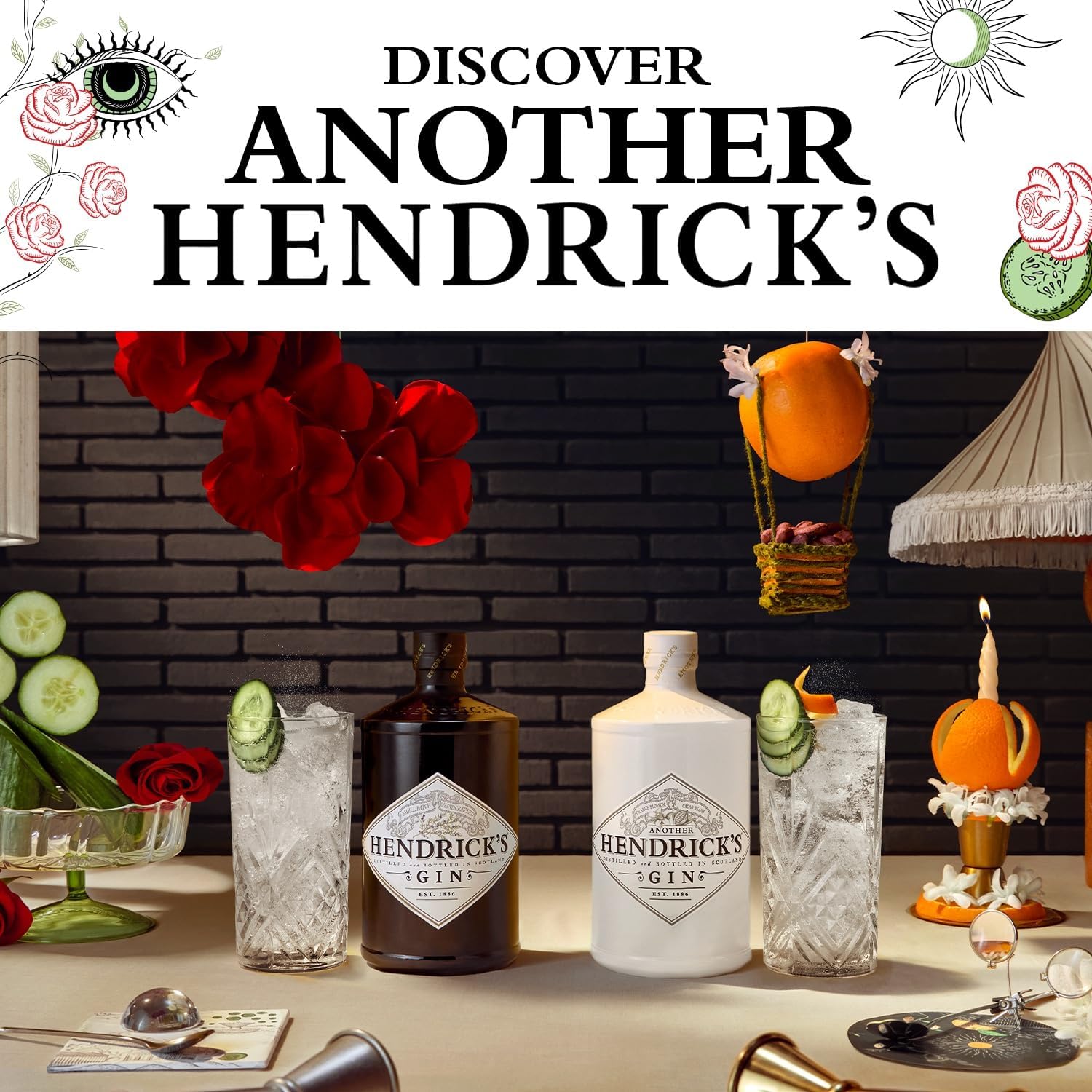 Thumbnail 6 de Hendrick's Gin, 70cl: eleganza audace e note di cetriolo e rosa per cocktail the original