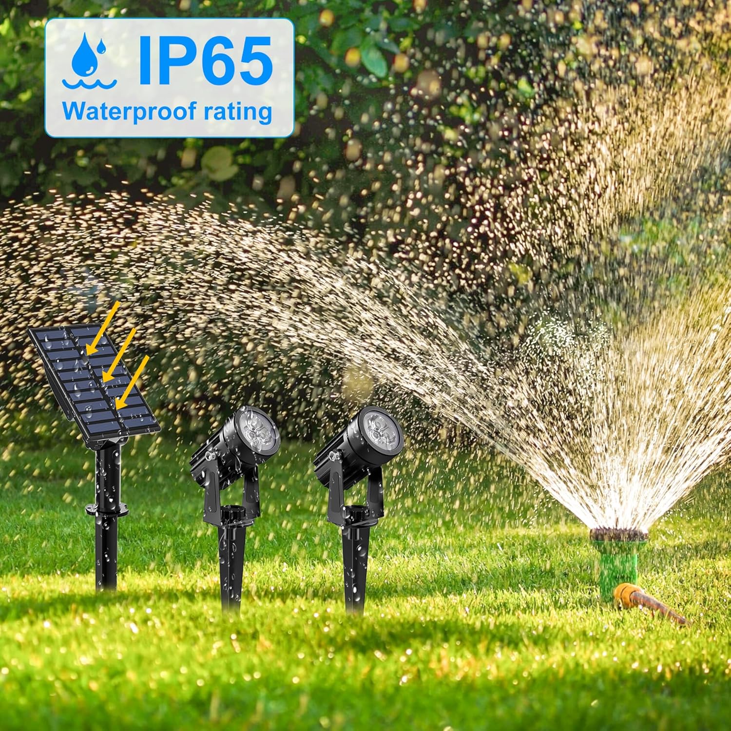 Detalle 2 de NATPOW Gartenstrahler Solar 3000K