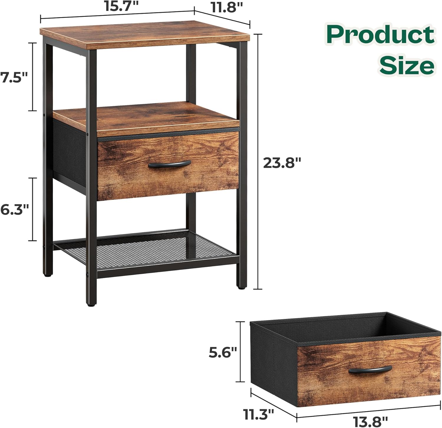 Detalle de Huuger Nightstand Set of 2