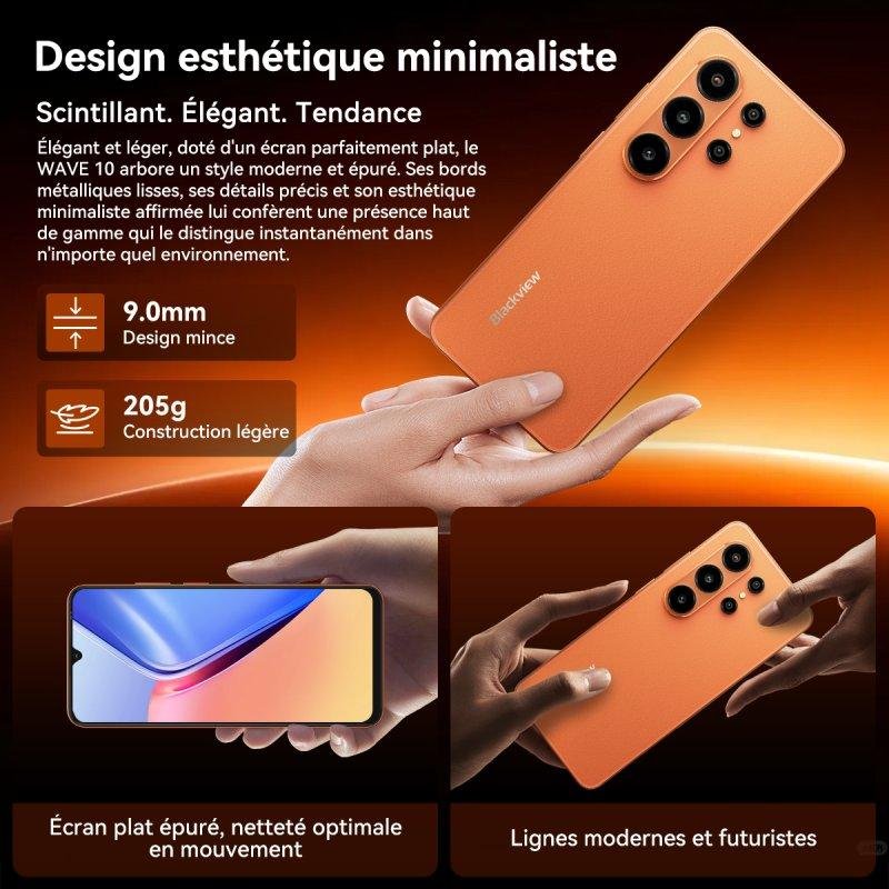 Thumbnail 1 de Blackview Wave 10 4G 8GB/128GB 6.88" Negro: pantalla amplia y multitarea para uso diario
