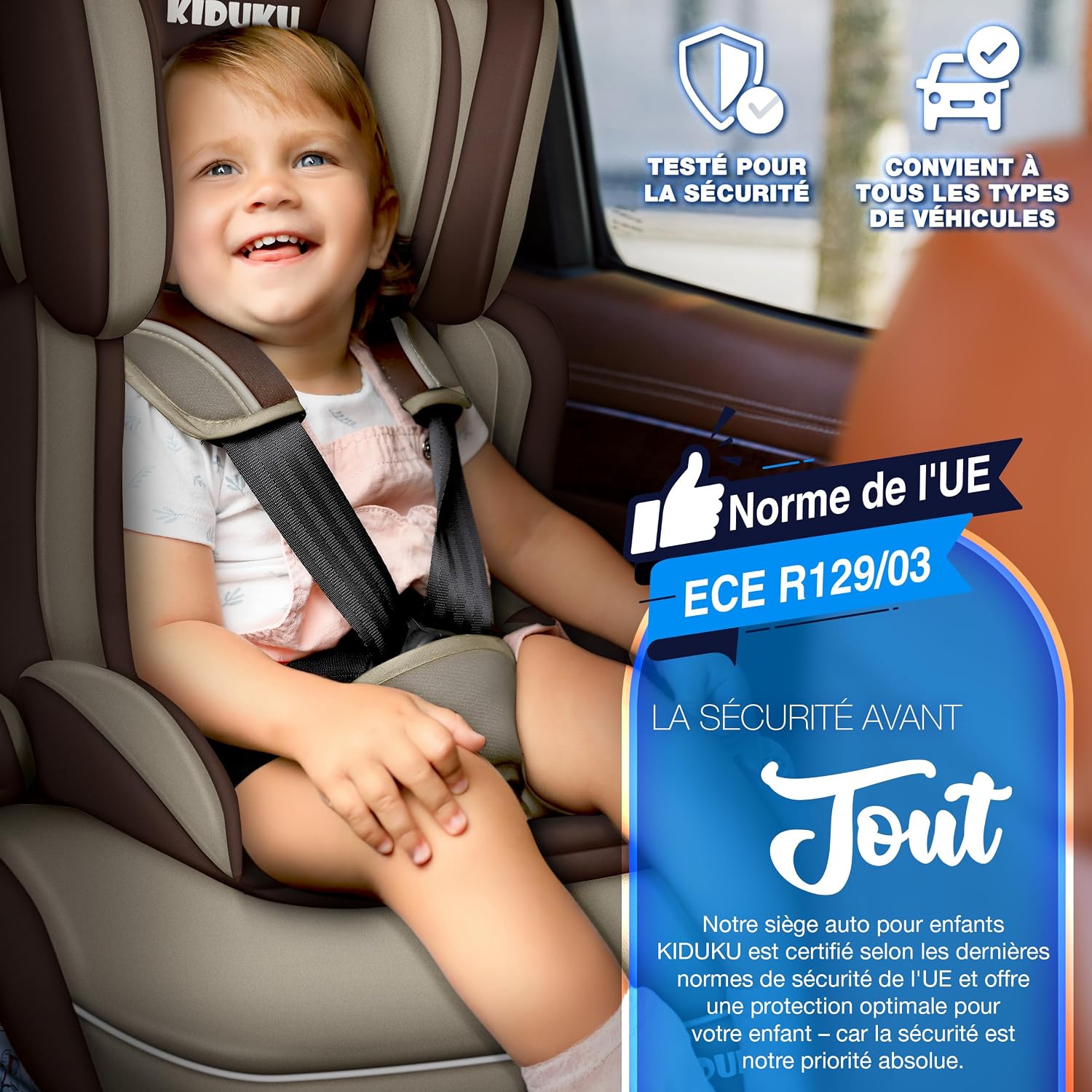 Detalle 2 de KIDUKU Siège auto 9–36 kg 👶