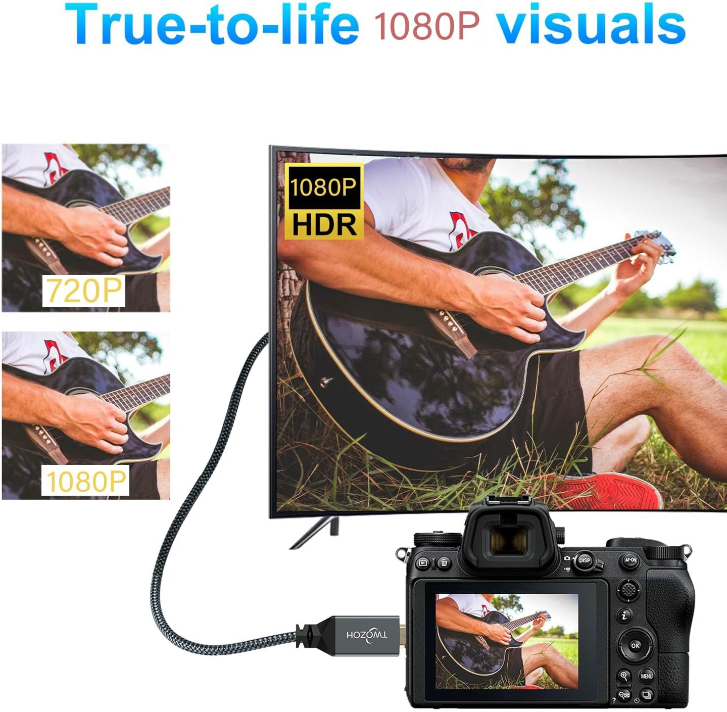 Thumbnail 6 de Twozoh cable micro HDMI a HDMI 90° 1,5 m