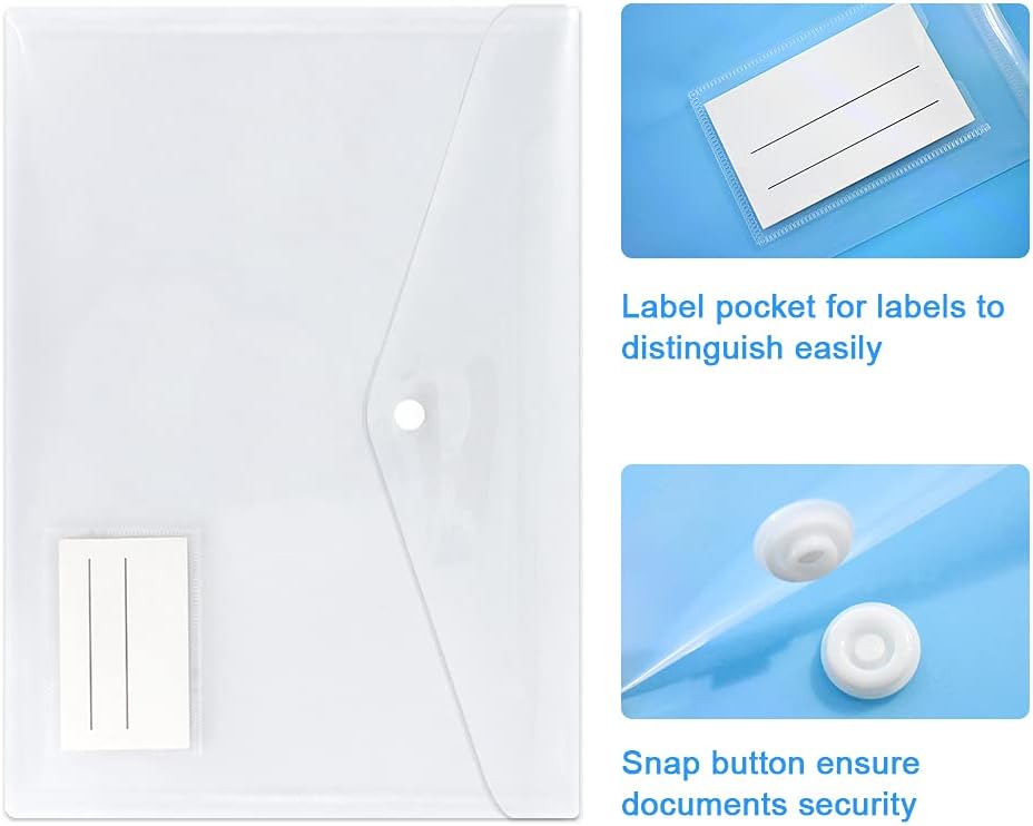 Detalle de Clear Plastic Wallets 10 Pack A4