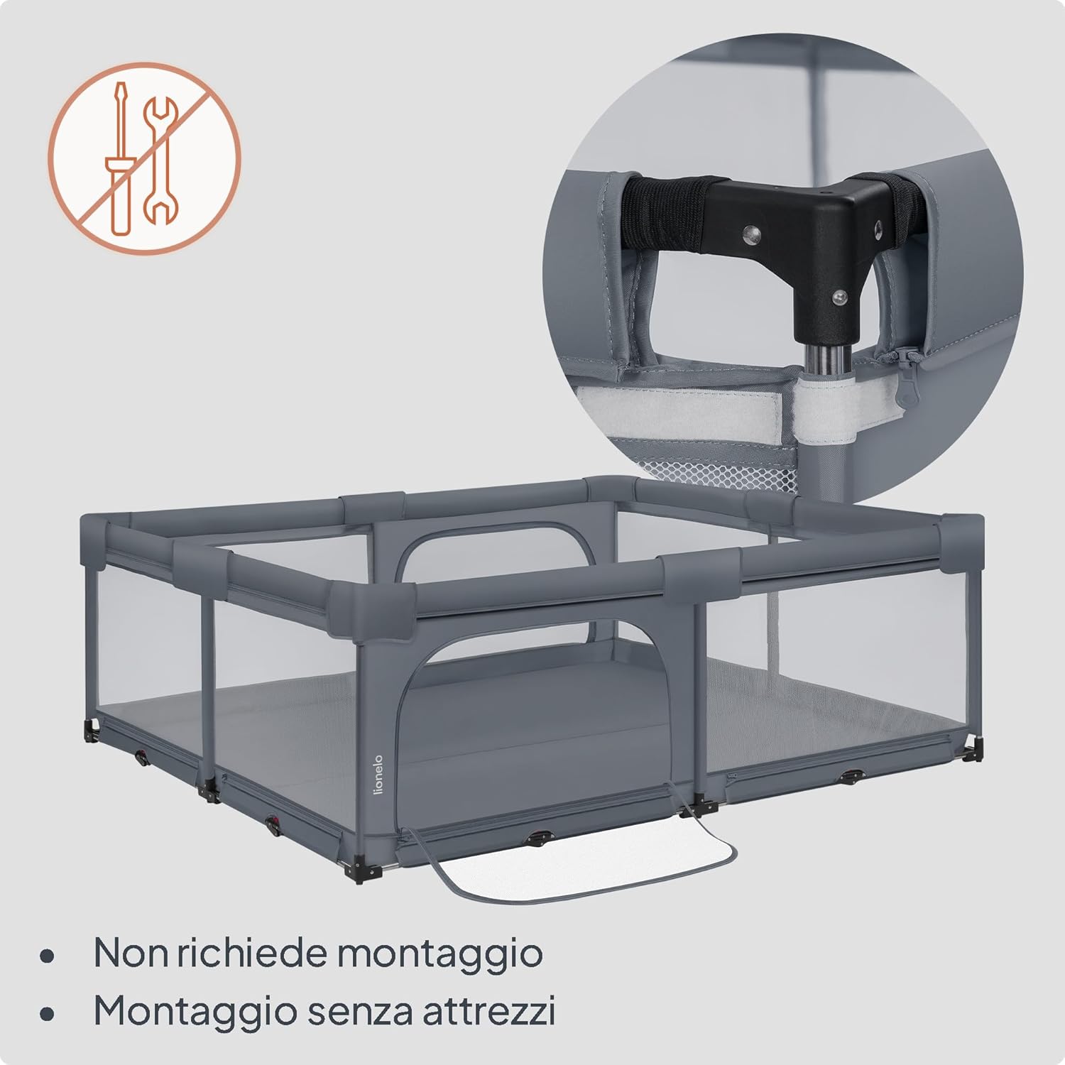 Thumbnail 3 de Lionelo Florence XL Easy Fold: Box per Bambini XL 180 x 200 cm, pronto all’uso e senza montaggio