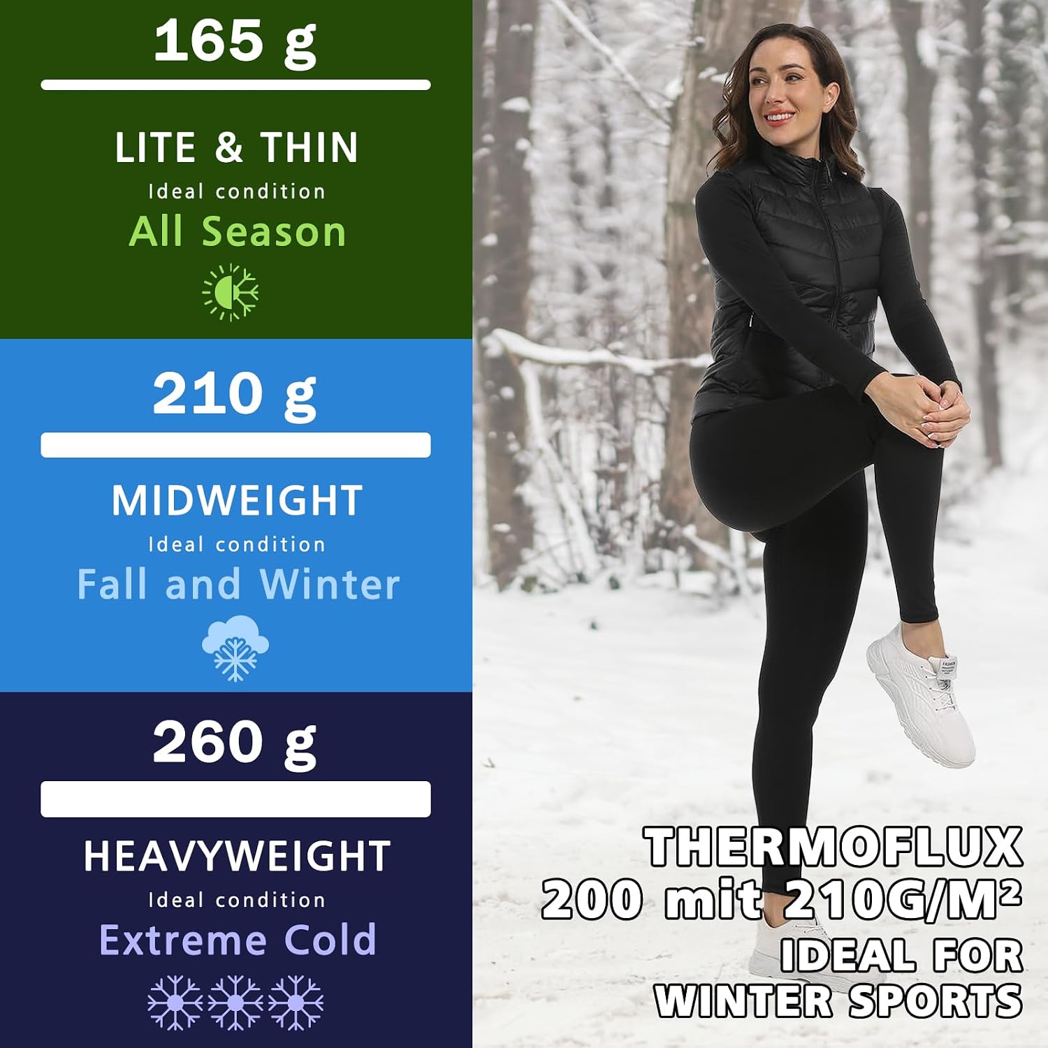 Detalle de Hyeek Thermounterwäsche Damen Set fürs Skifahren