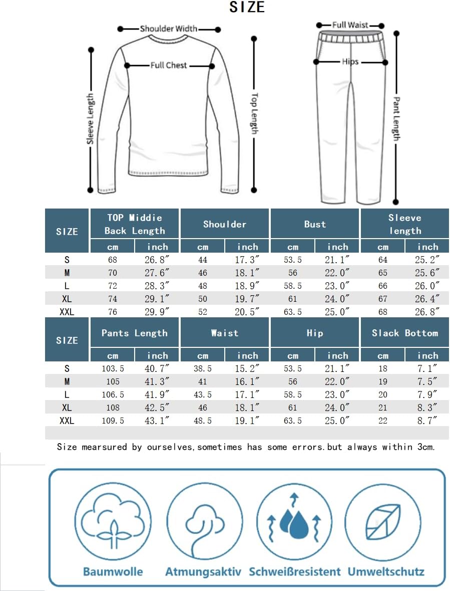 Thumbnail 5 de Winovia Herren Schlafanzug Langarm – Baumwolle Pyjama-Set mit Streifen und Knopfleiste