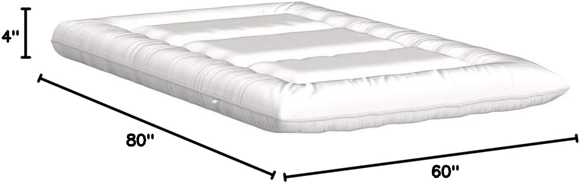 Thumbnail 1 de MAXYOYO 2502-(series) Queen Floor Futon, 4-Inch Foldable Mattress, Off-White