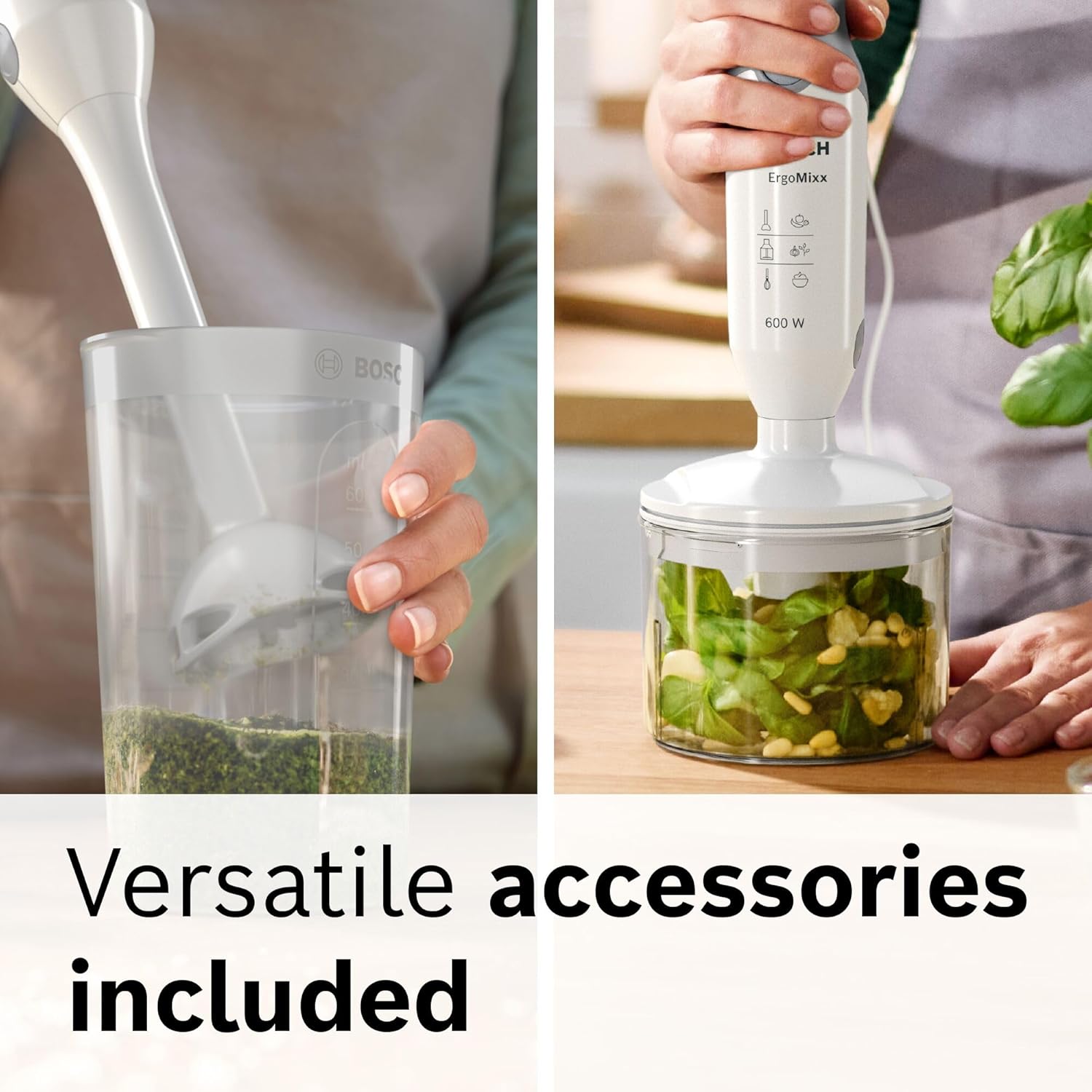 Thumbnail 5 de Bosch ErgoMixx MSM66020GB hand blender with mini chopper and beaker (600W) - white