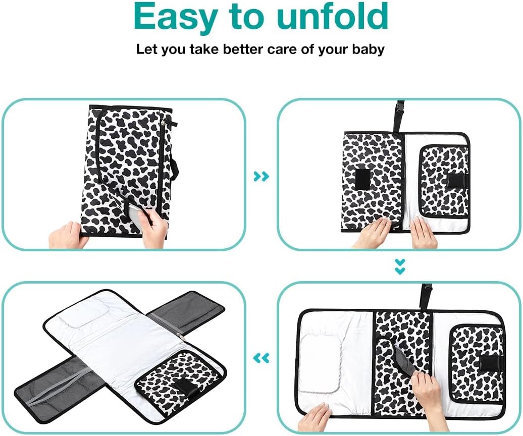 Detalle 2 de Lekebaby Cow Stria changing mat