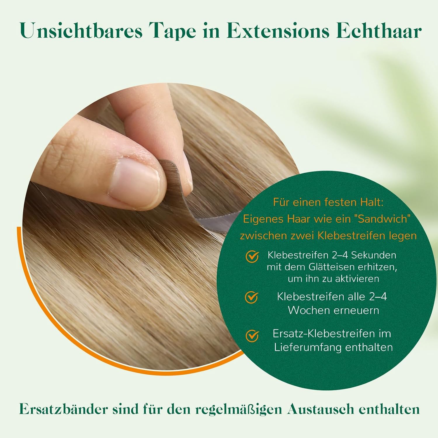 Thumbnail 6 de Easyouth Tape in Extensions 30 cm Echthaar