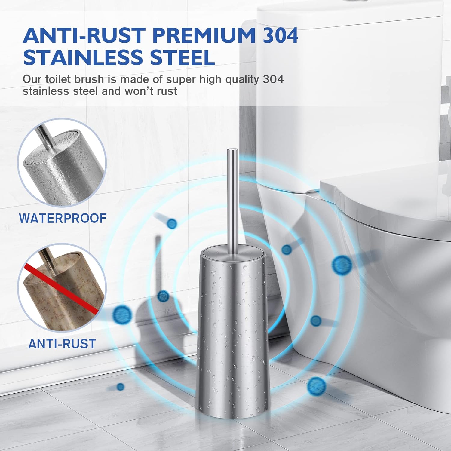 Thumbnail 1 de Toilet Brush and Holder, 304 Stainless Steel