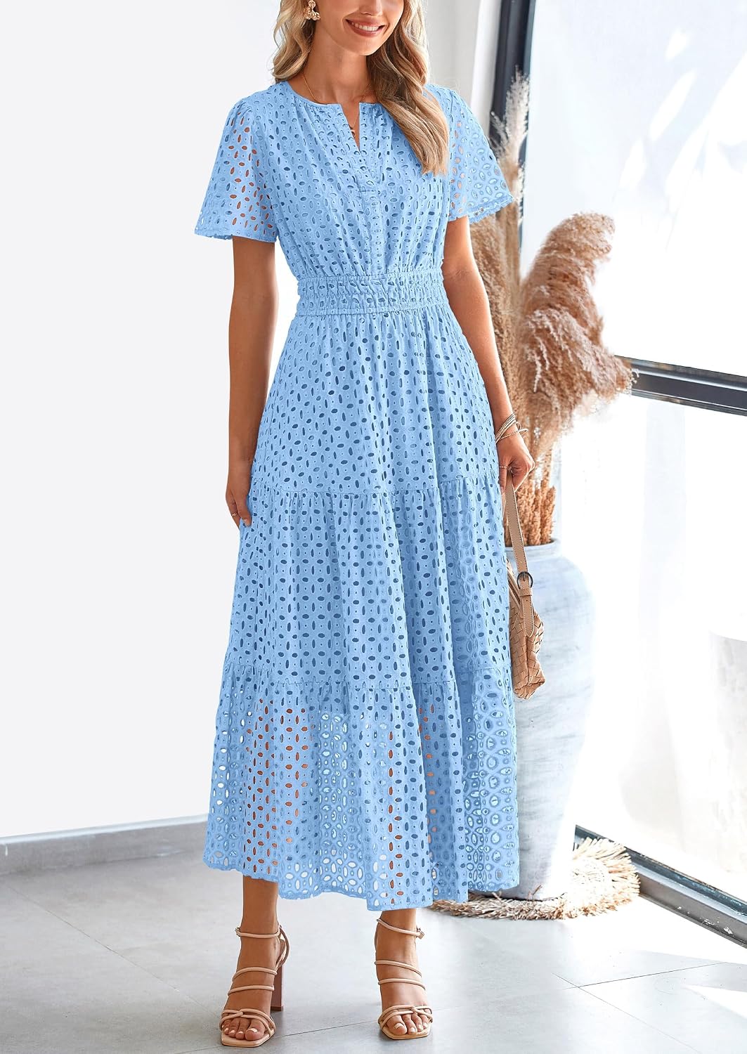 Thumbnail 5 de PRETTYGARDEN Eyelet Maxi Dress Summer 2026