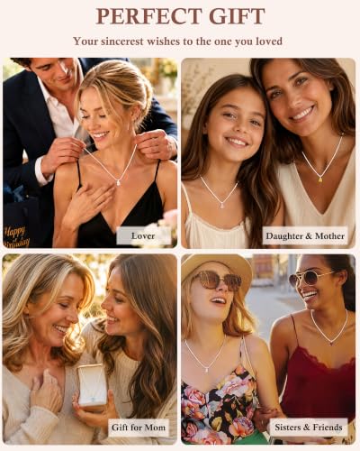 Thumbnail 5 de ZHESHY Collier femme avec pendentif goutte, pierre de naissance et plaqué or 18 carats