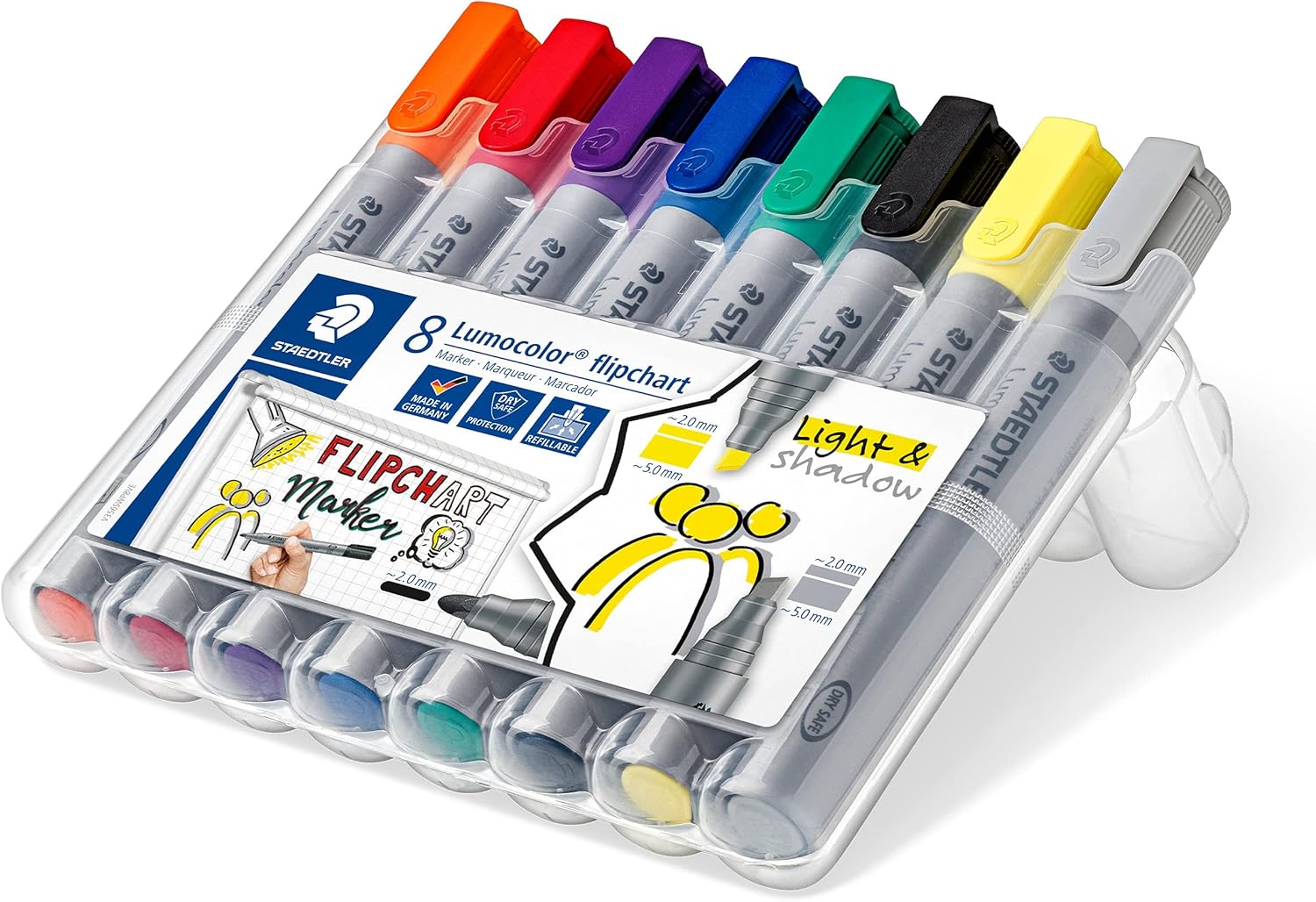 Thumbnail 1 de STAEDTLER Lumocolor farbintensive Schnell trocknende Flipchart-Marker in Box (356 SWP8)