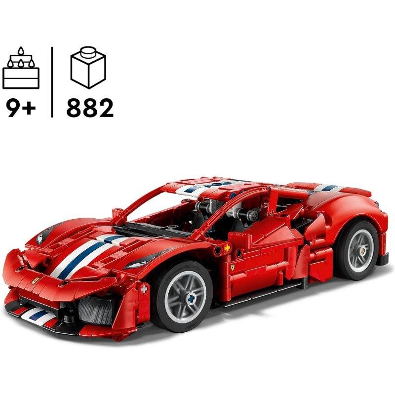 Detalle 2 de LEGO Technic Coche Ferrari 488 Pista 42235 — 882 piezas