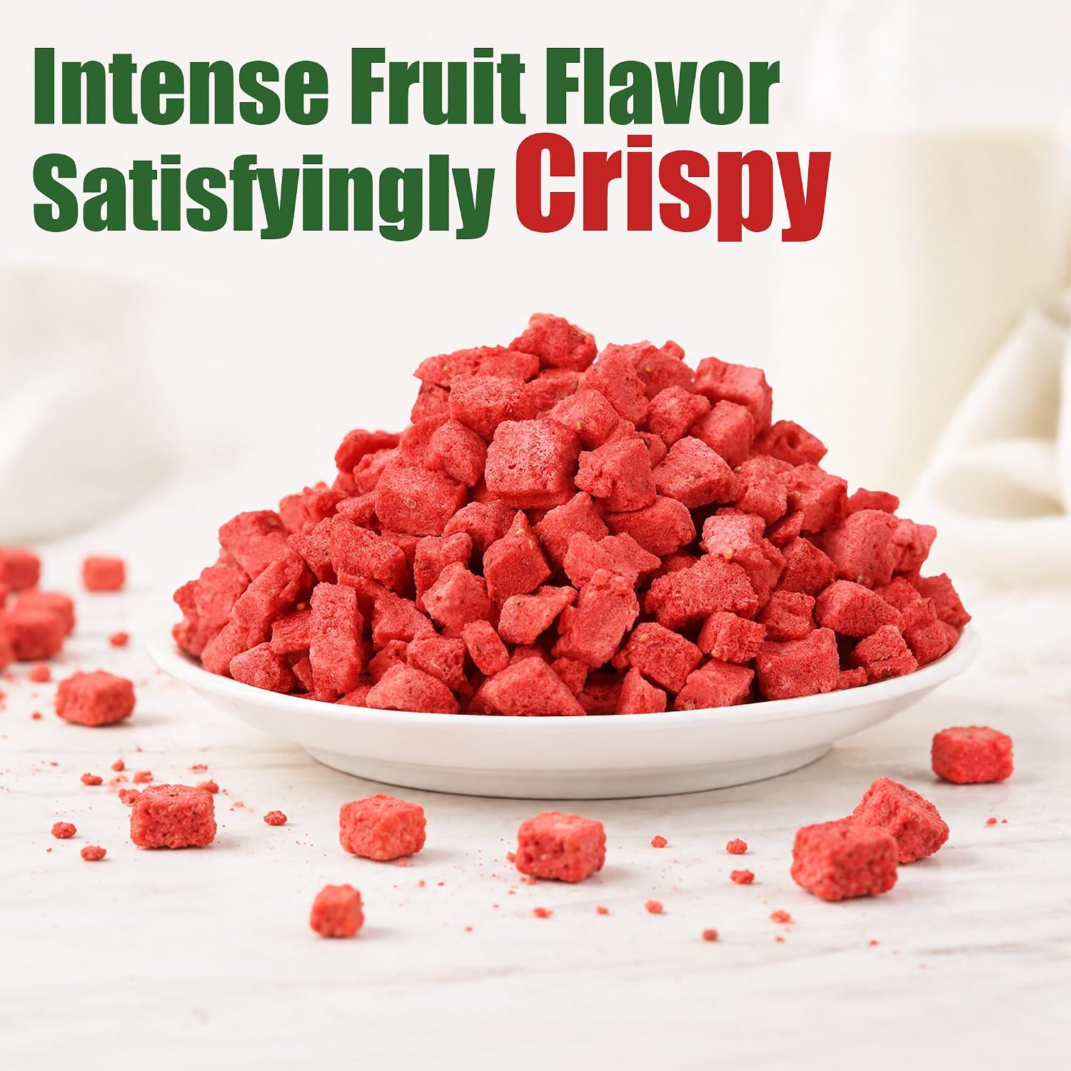 Detalle de Freeze-Dried Strawberry Pieces, 9 oz