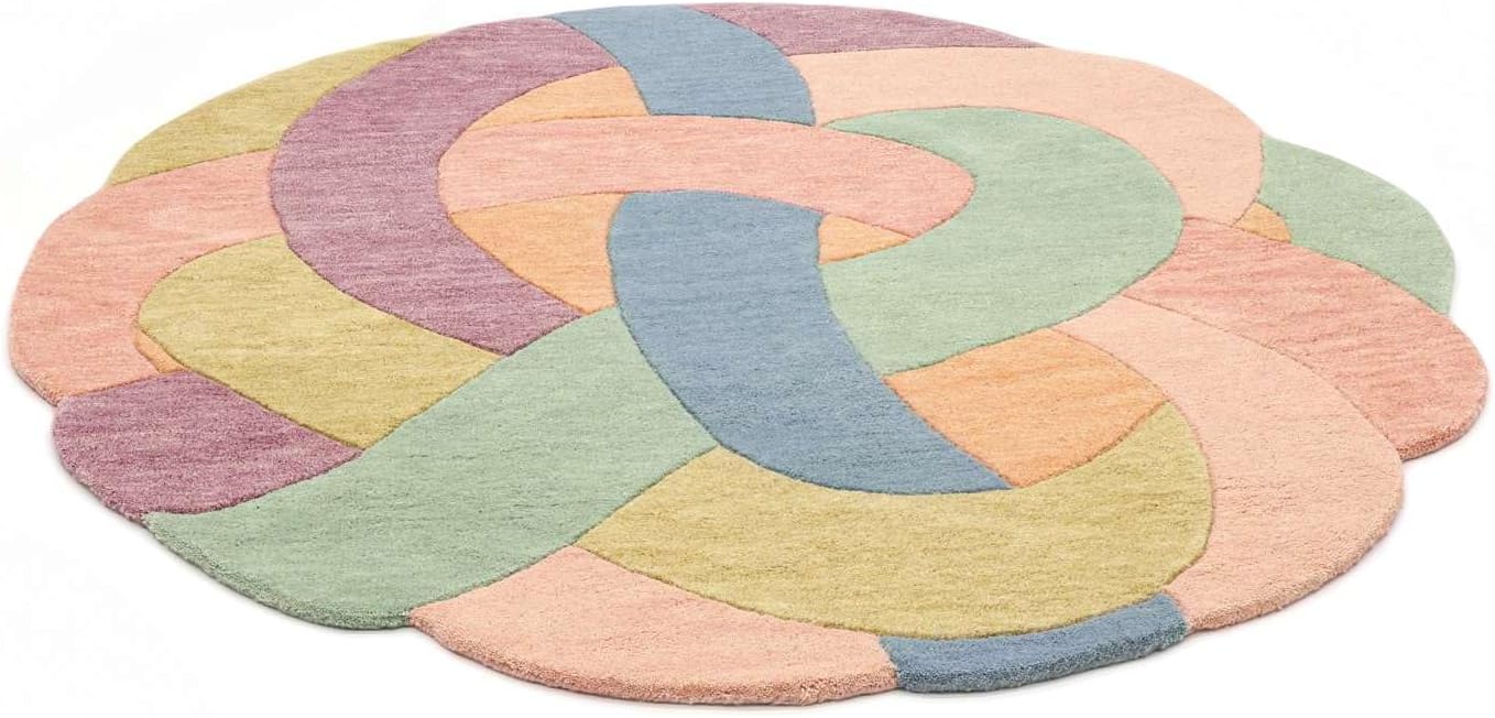Detalle 2 de RugVista Colorful Knot Kids Rug, 100 x 100 cm, medium pile, Oeko-Tex 100