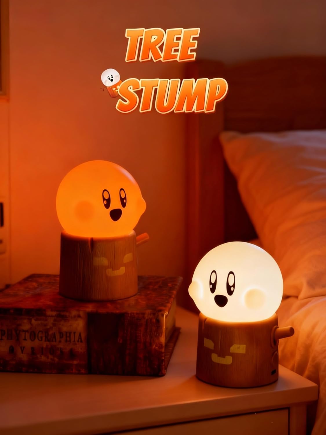 Detalle 2 de IHALO Luce Notturna Bambini Stump Ghost: lampada LED dimmerabile, ricaricabile e touch per la cameretta