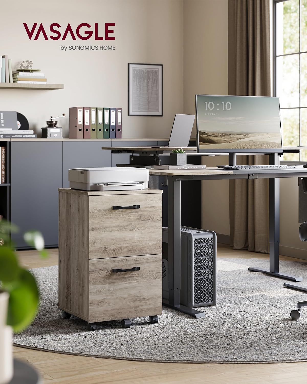 Detalle de VASAGLE Rolling File Cabinet, 2-Drawer