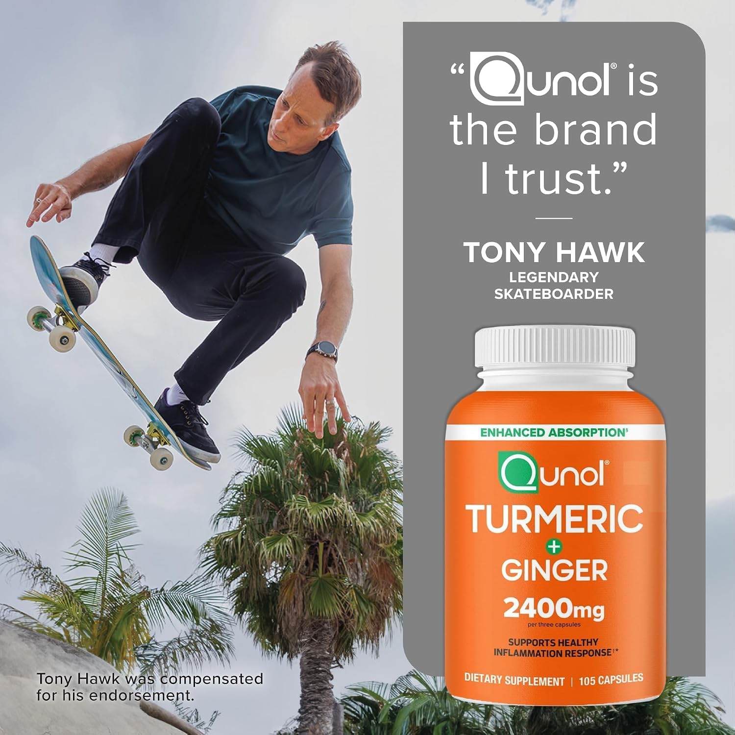 Thumbnail 6 de Qunol Turmeric + Black Pepper & Ginger, 2400mg Curcumin Supplement, 105 Count