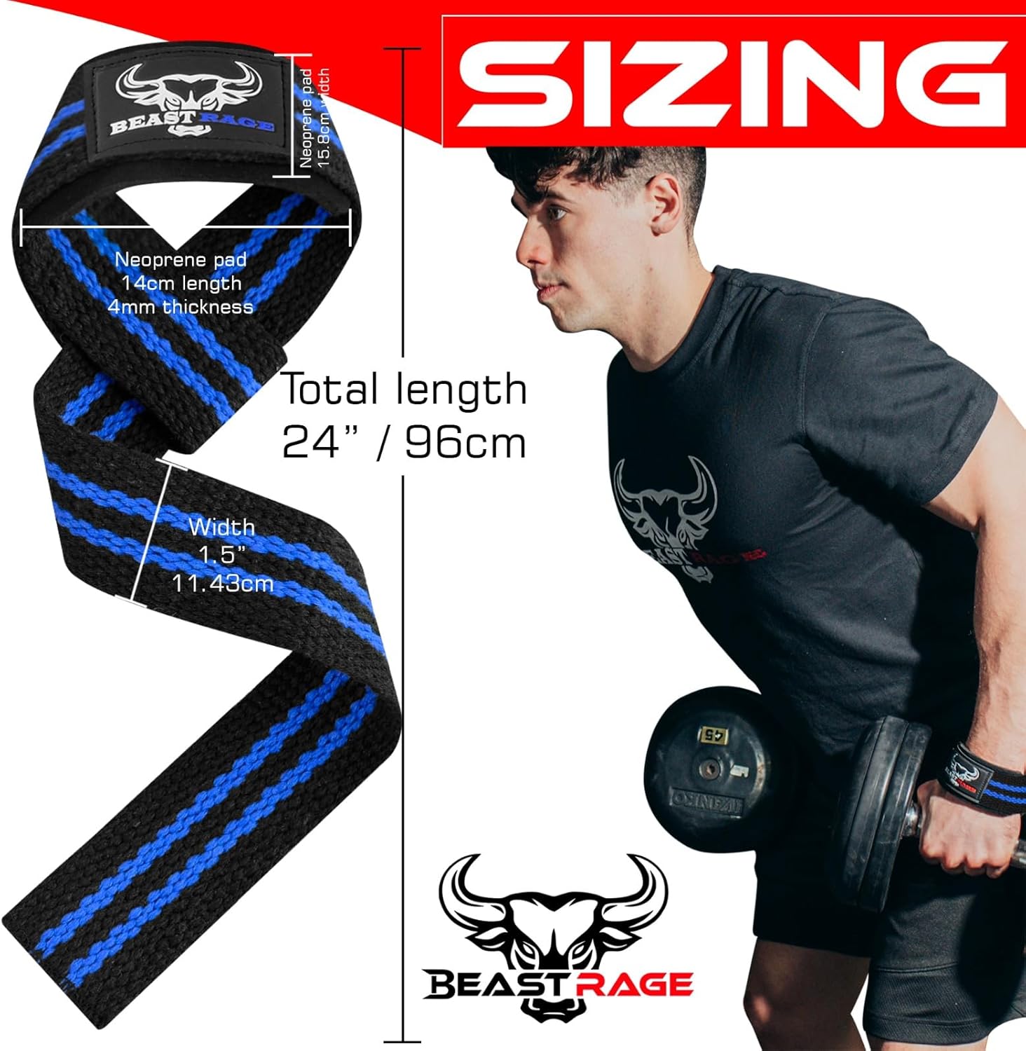 Thumbnail 2 de BEAST RAGE Zughilfen Krafttraining Kreuzheben