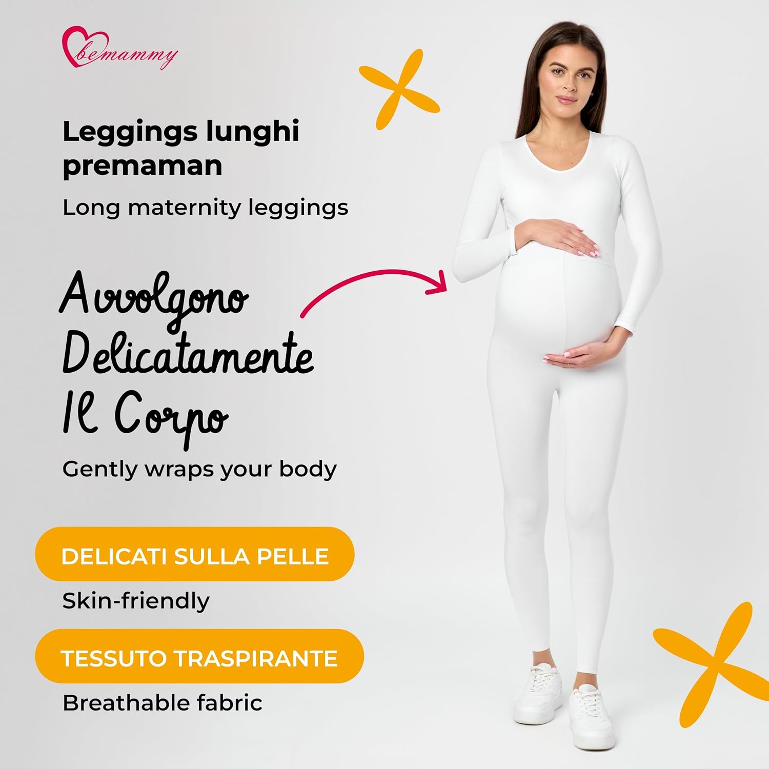Detalle de Leggings premaman lunghi BE20-230