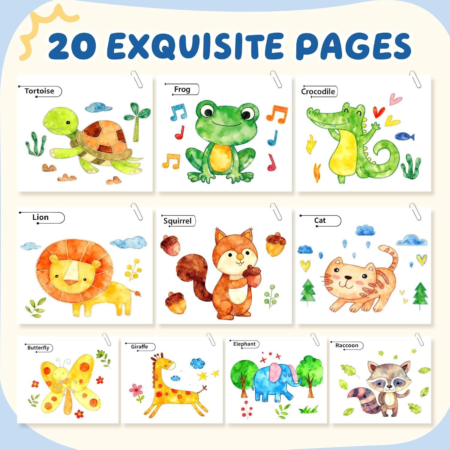 Thumbnail 5 de Water colour book for kids, 20 pages