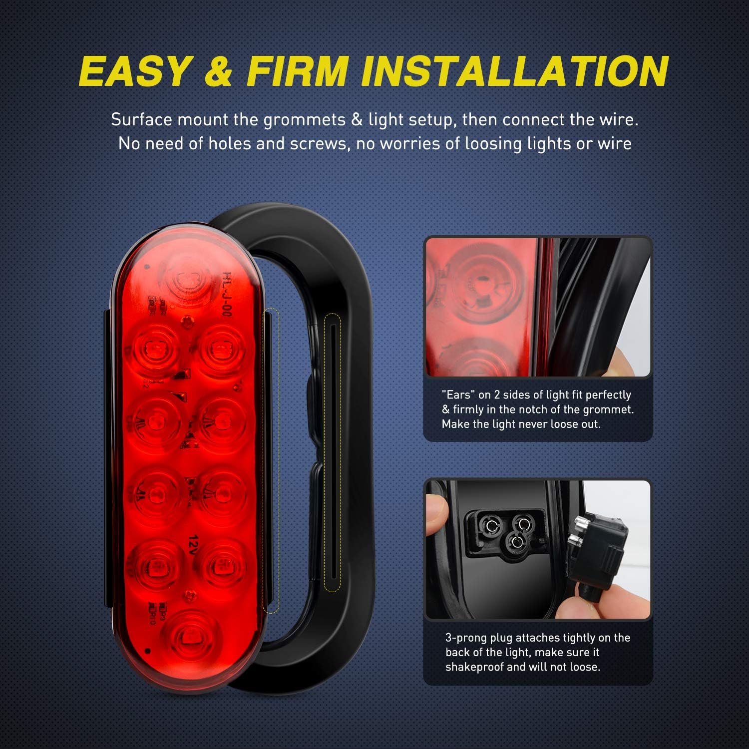 Thumbnail 3 de Nilight TL-01 6" Oval LED Tail Light