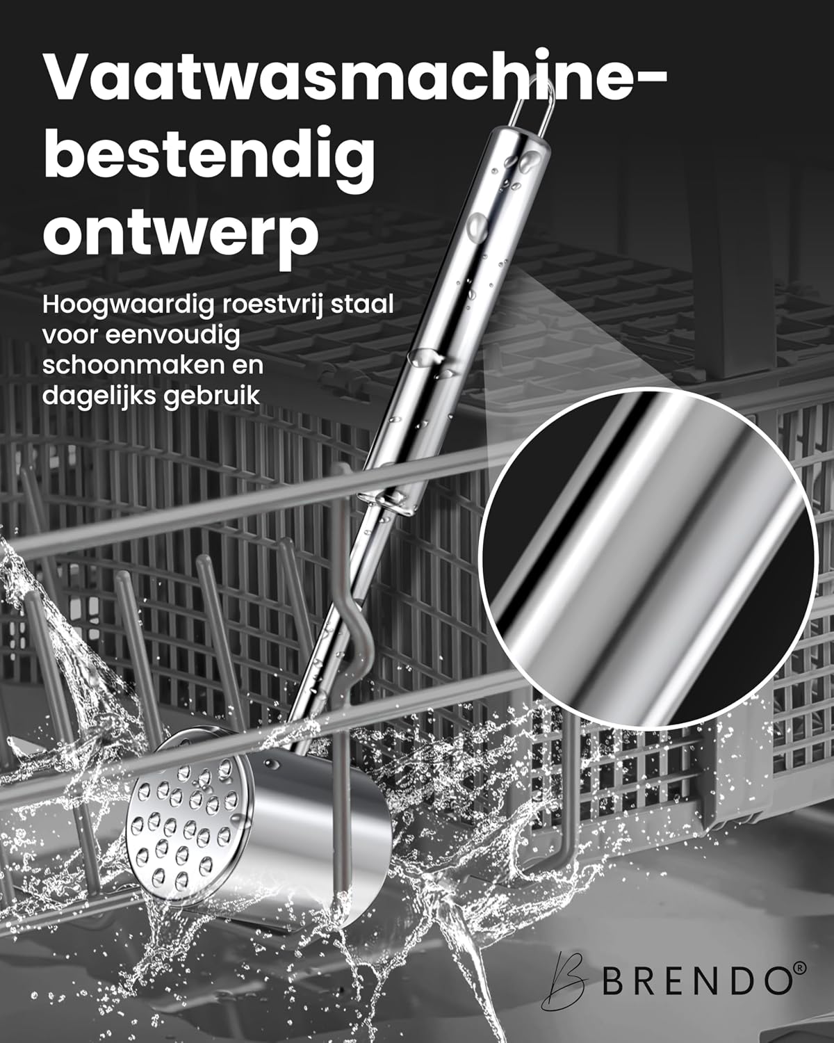 Detalle 1 de Brendo Premium BR3ND0FL55 vleeshamer van 304L roestvrij staal