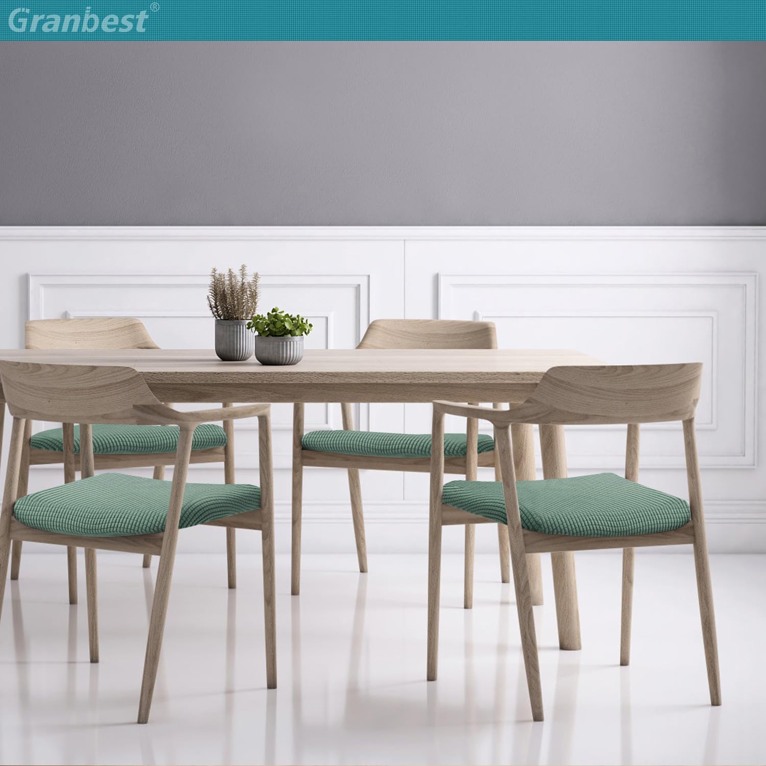 Thumbnail 2 de Ensemble de housses chaise jacquard 6