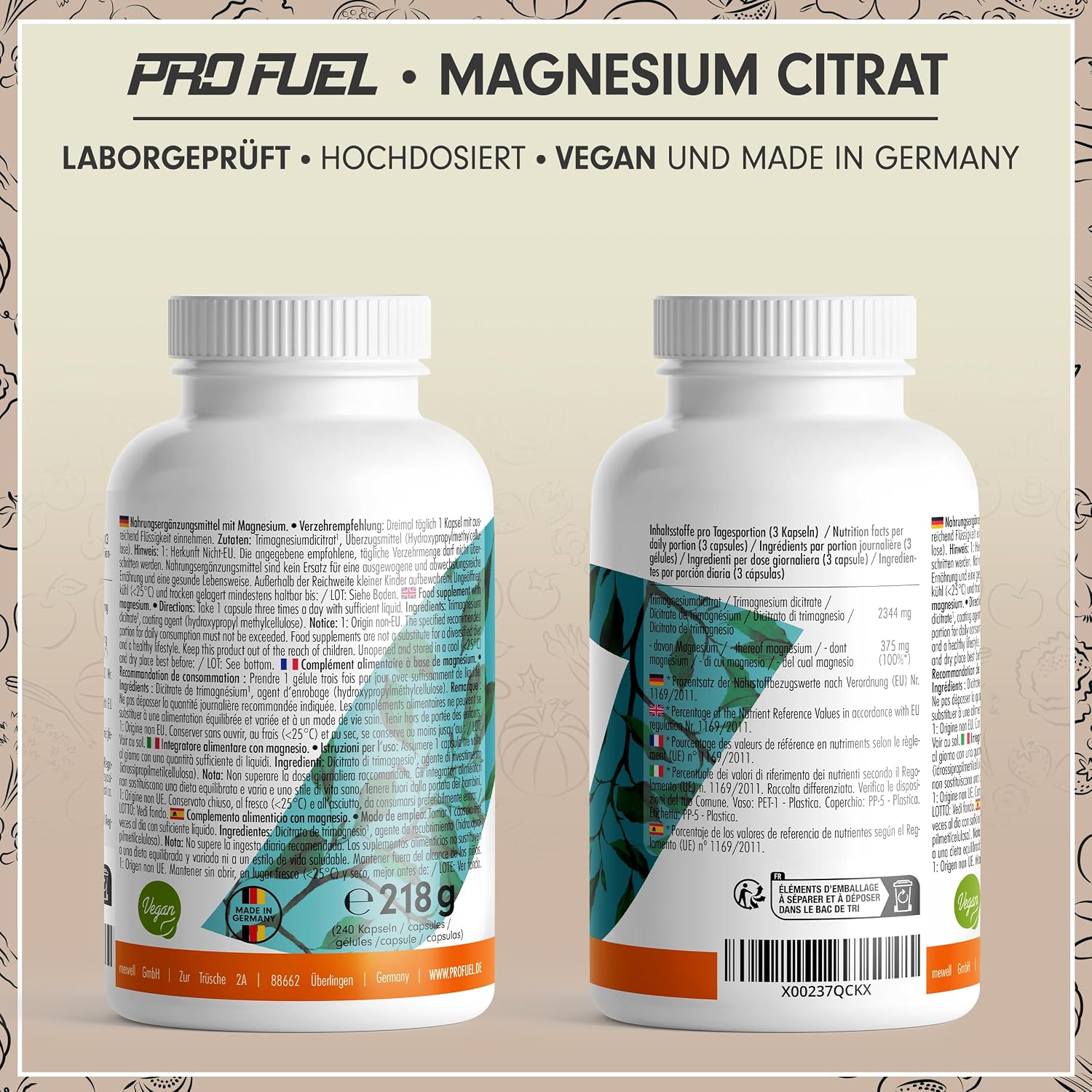 Thumbnail 5 de Magnesiumcitrat Kapseln 375 mg hochdosiert