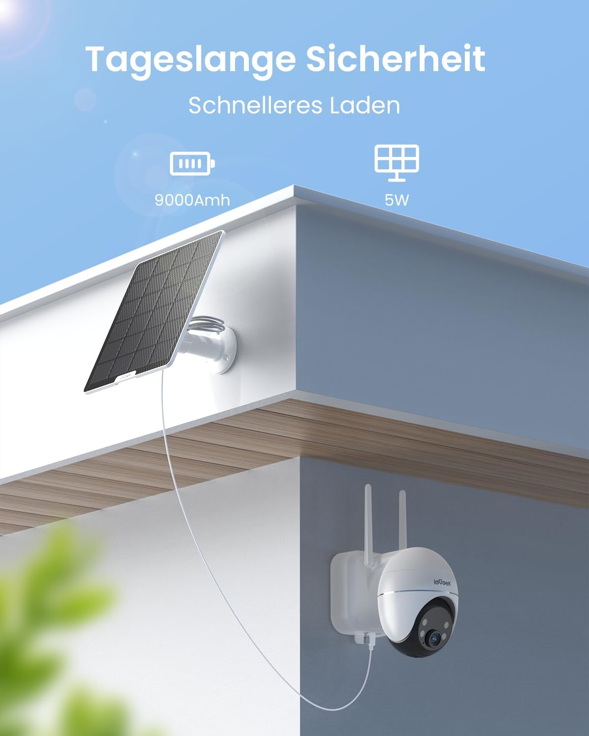 Detalle de ieGeek S7 2K 360° PTZ Überwachungskamera