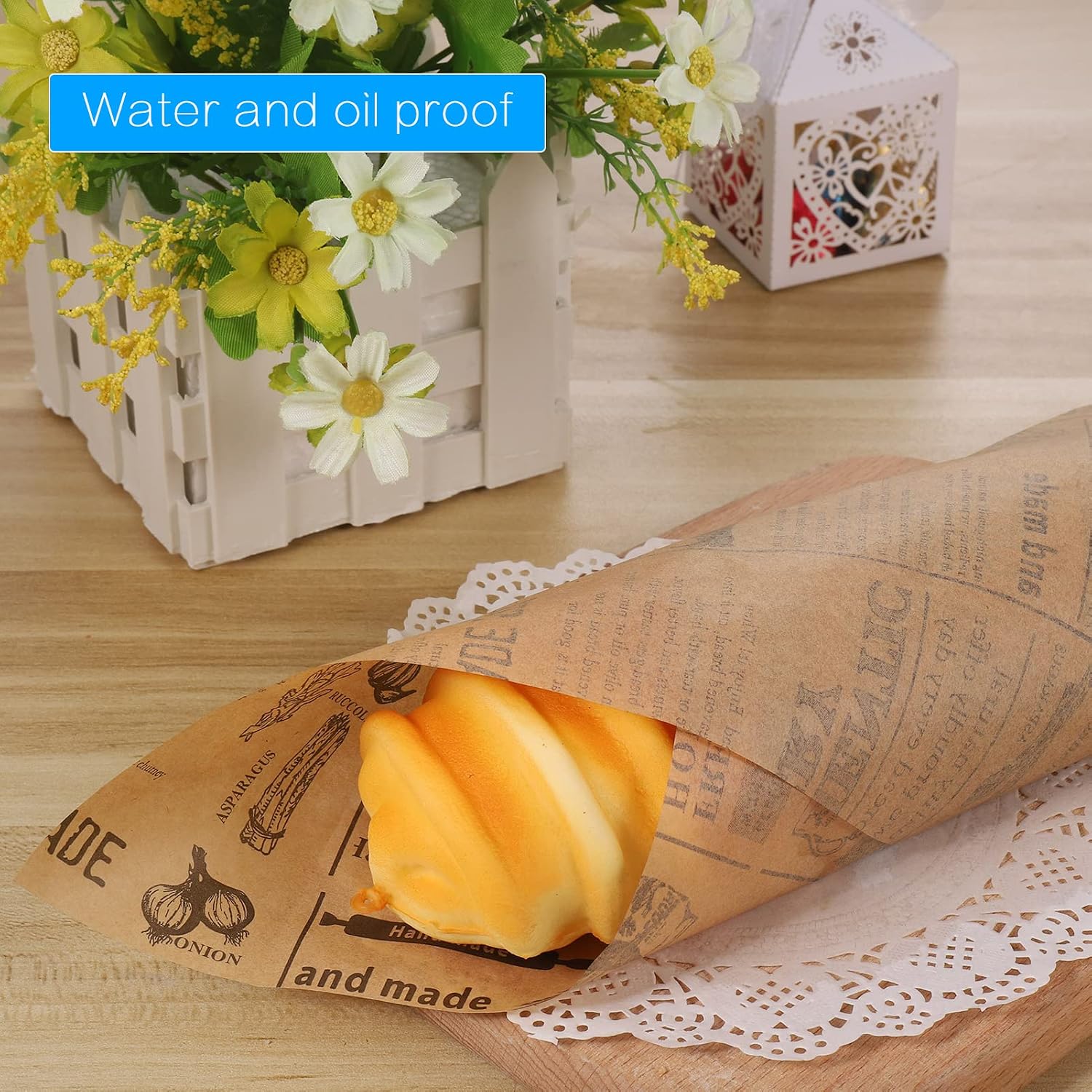 Detalle de Hejo JY-HK006-100-EU fettsäkert papper, 100 ark, 25 × 25 cm