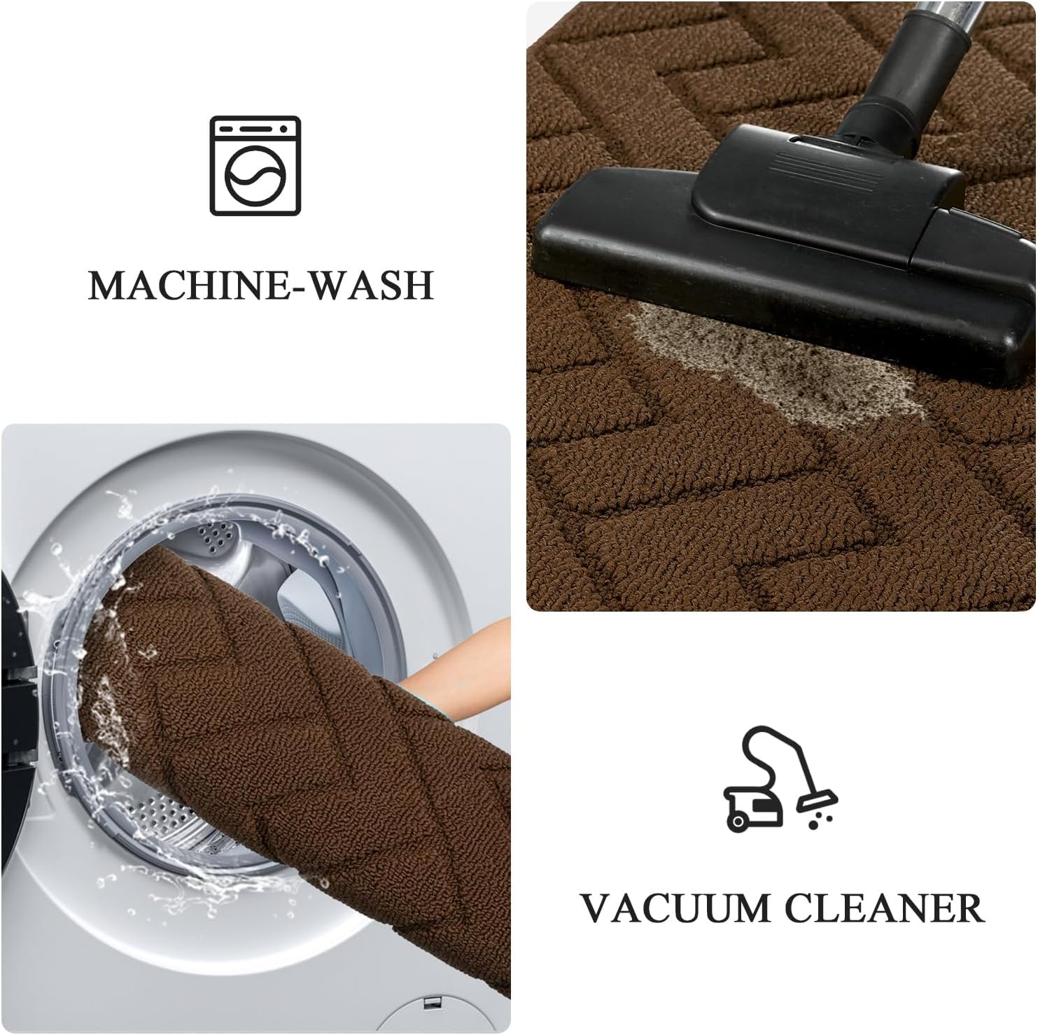 Thumbnail 6 de Biscpro Door Mat 50x150cm (Dark Brown) – Indoor washable, non-slip dirt-trapper