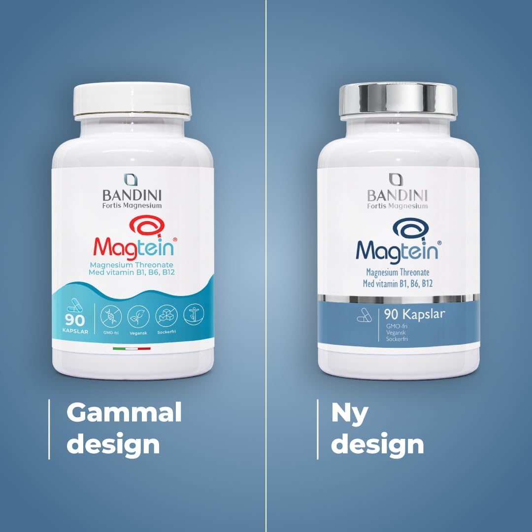Thumbnail 3 de Bandini® Magtein® magnesium L-treonat, 2000 mg per dagsdos, 90 veganska kapslar